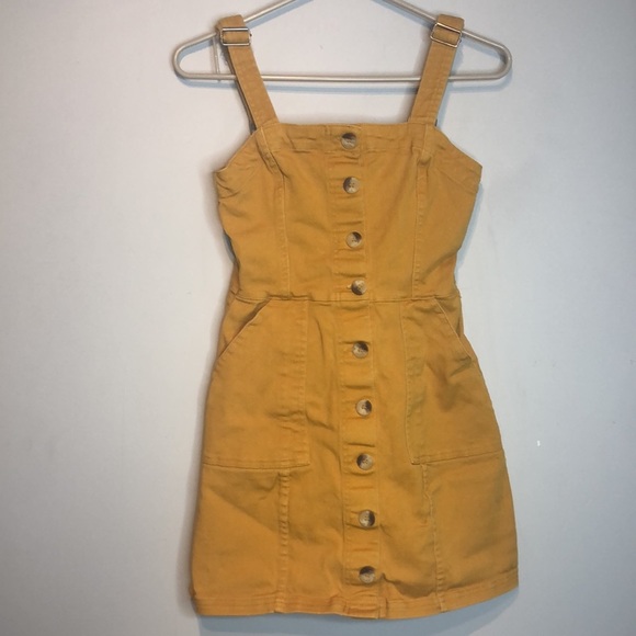H&M Dresses & Skirts - H&M Overall Mini Dress Mustard, size 2